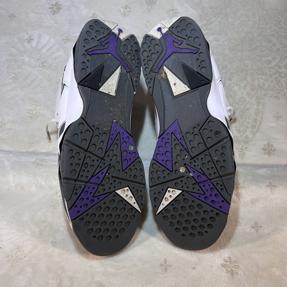 2921 Nike Air Jordan 7 Retro Shoes (White/ Varsity Purple) US 11.5 CU9307-100 main image 10